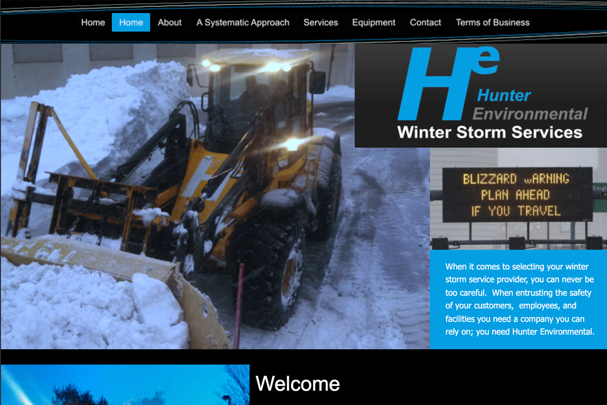 Trade business website before redesign